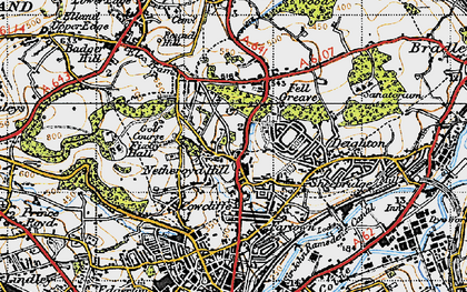 Old map of Netheroyd Hill in 1947
