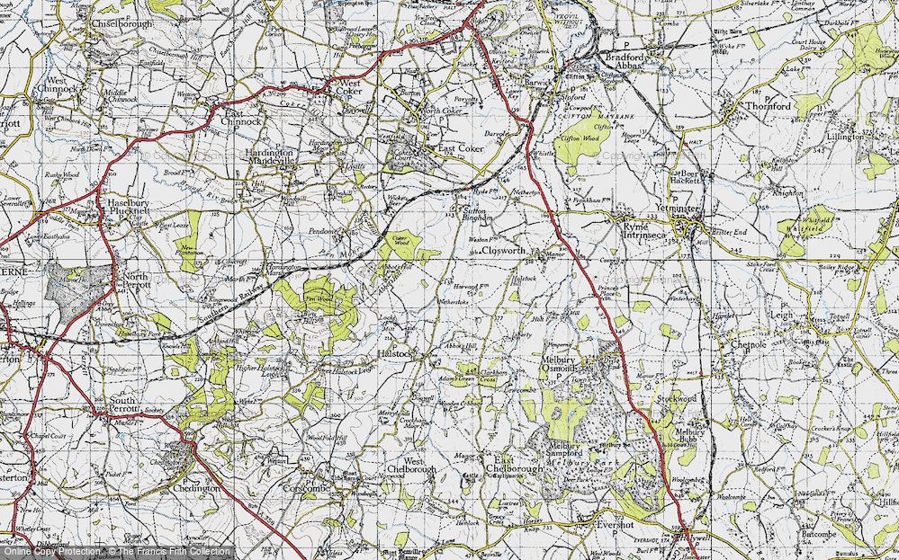 Old Map of Netherstoke, 1945 in 1945