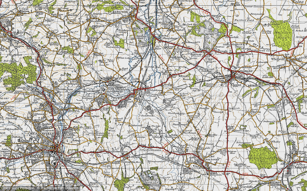 Old Map of Netherthorpe, 1947 in 1947
