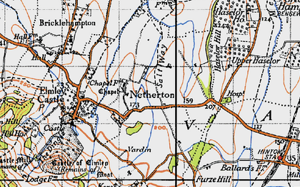 Old map of Netherton in 1946