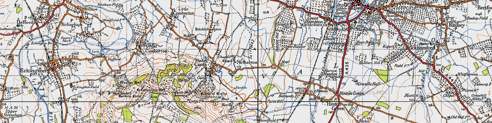 Old map of Netherton in 1946