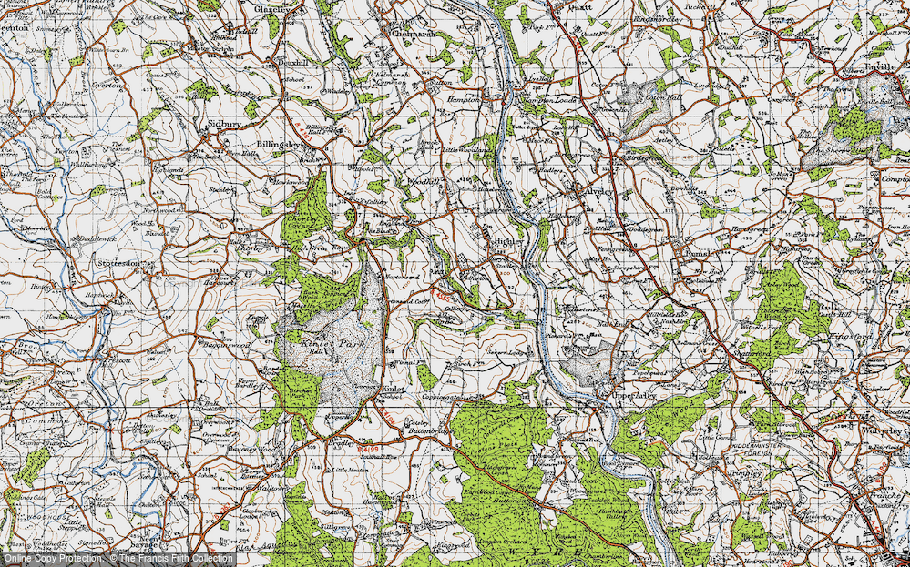 Old Map of Netherton, 1947 in 1947