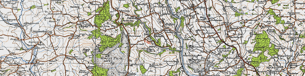 Old map of Netherton in 1947