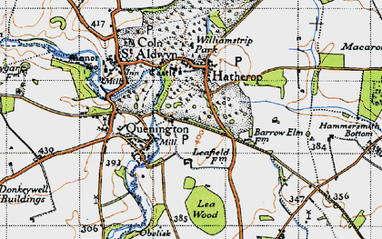 Old map of Netherton in 1947