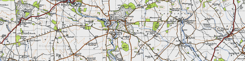 Old map of Netherton in 1947