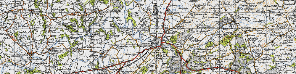 Old map of Calderstones Hospital in 1947