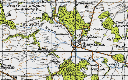 Old map of Bellion in 1947