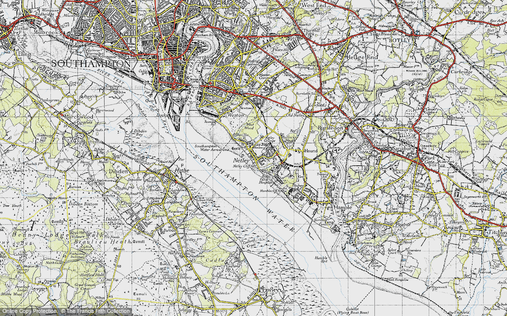 Old Map of Netley, 1945 in 1945