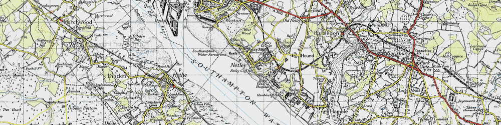 Old map of Netley in 1945