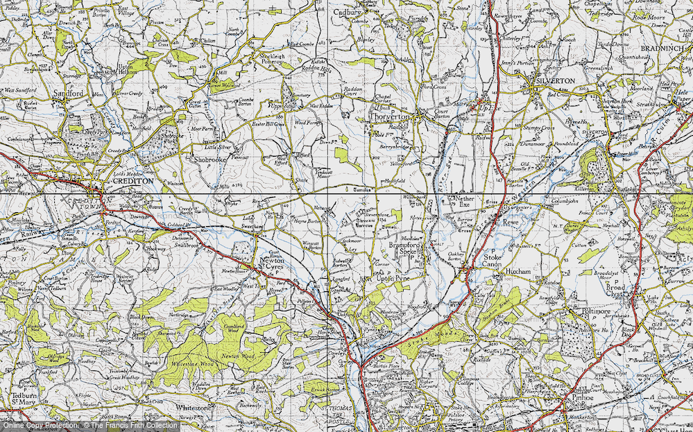 Old Map of Nettacott, 1946 in 1946