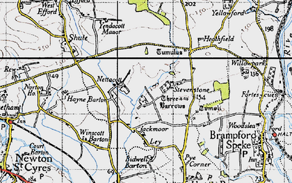 Old map of Nettacott in 1946