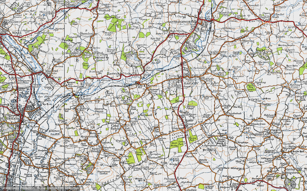 Old Map of Netteswell, 1946 in 1946