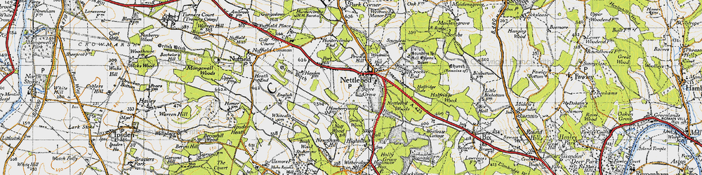 Old map of Nettlebed in 1947