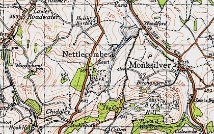 Old map of Nettlecombe in 1946
