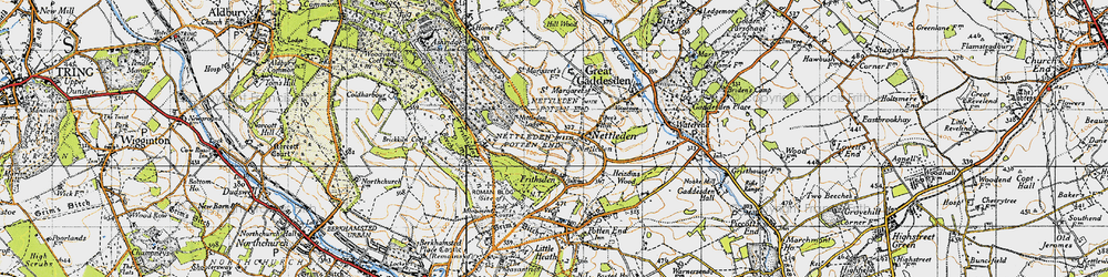 Old map of Nettleden in 1946
