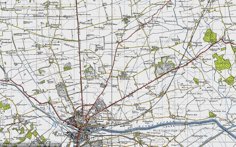 Old Map of Nettleham, 1947 in 1947