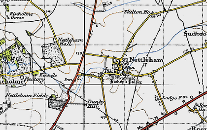 Old map of Nettleham in 1947