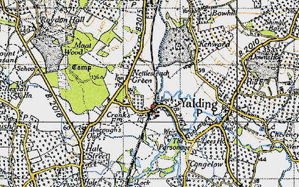 Old map of Nettlestead Green in 1946
