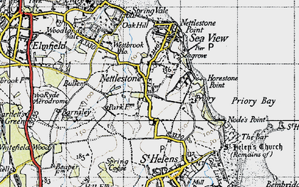 Old map of Nettlestone in 1945