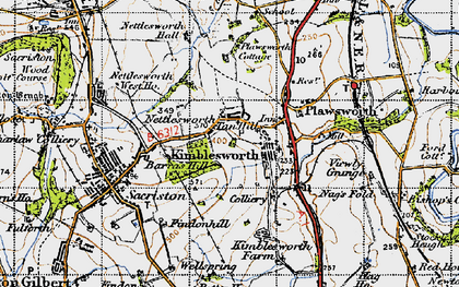 Old map of Nettlesworth in 1947