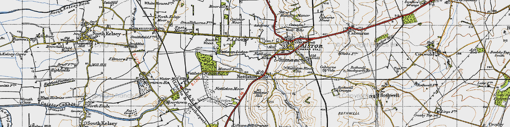 Old map of Nettleton in 1946