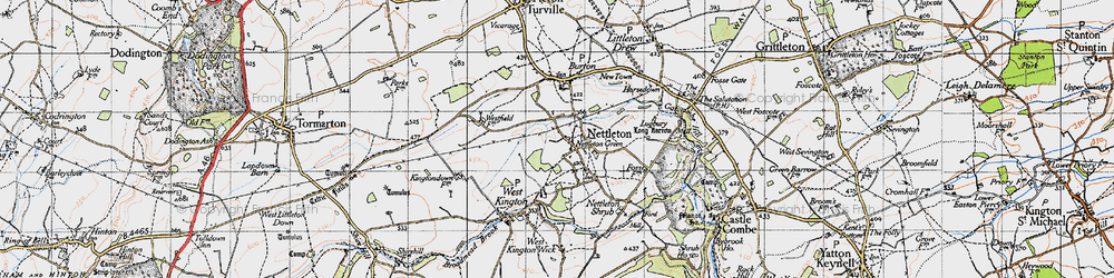 Old map of Nettleton Green in 1946