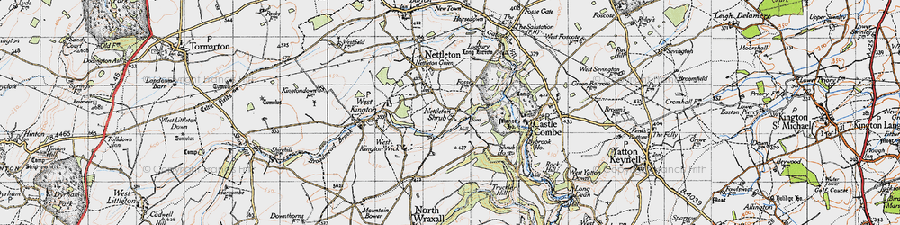 Old map of Nettleton Shrub in 1946