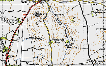 Old map of Nettleton Top in 1946