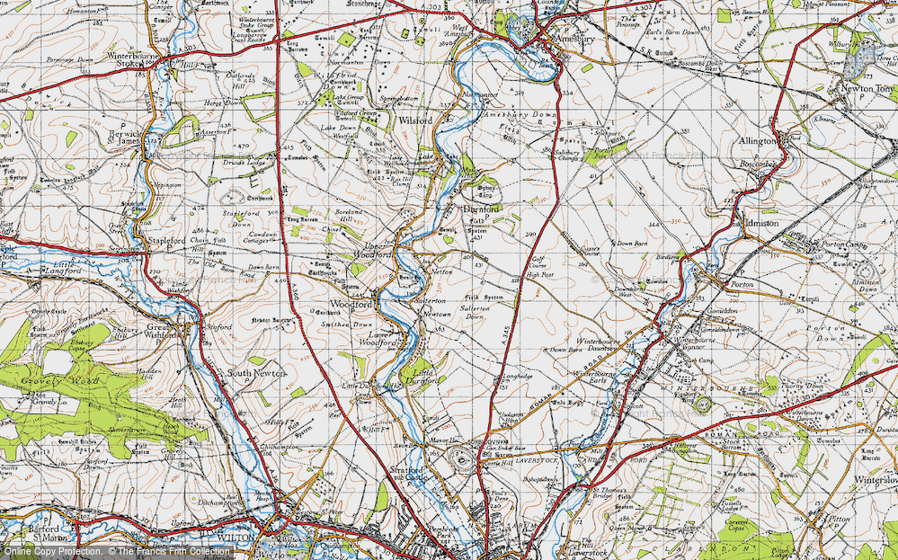 Old Map of Netton, 1940 in 1940