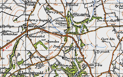 Old map of Blaeneifed in 1947