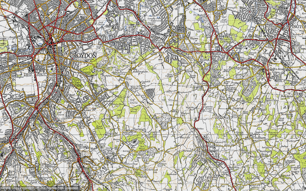 Old Map of New Addington, 1946 in 1946