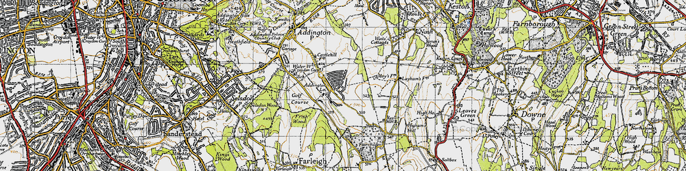 Old map of New Addington in 1946