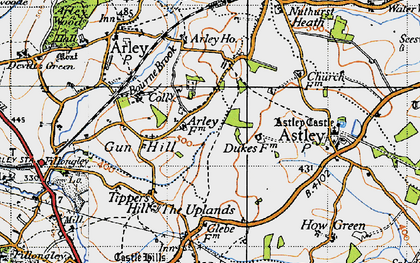 Old map of New Arley in 1946