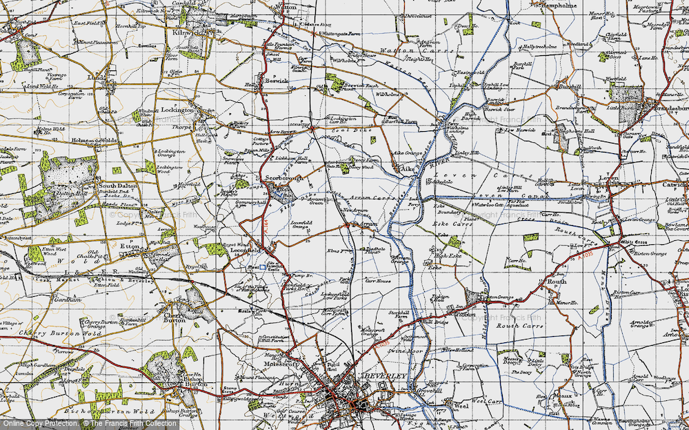 Old Map of New Arram, 1947 in 1947