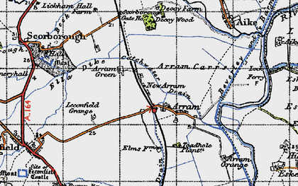 Old map of New Arram in 1947
