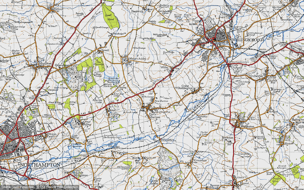 Old Map of New Barton, 1946 in 1946