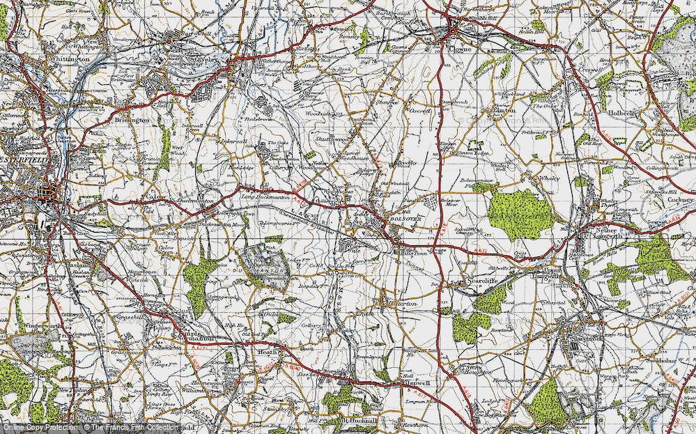Old Map of New Bolsover, 1947 in 1947