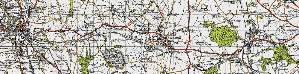 Old map of New Bolsover in 1947