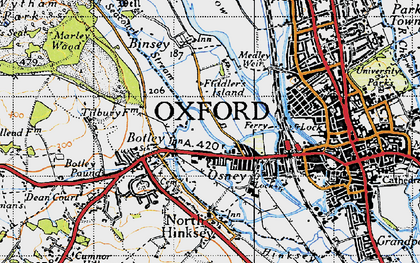 Old map of New Botley in 1946