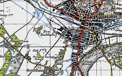Old map of New Boultham in 1947