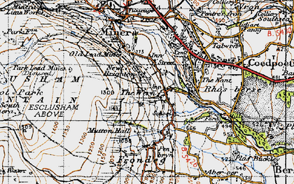 Old map of New Brighton in 1947