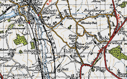 Old map of New Brinsley in 1946