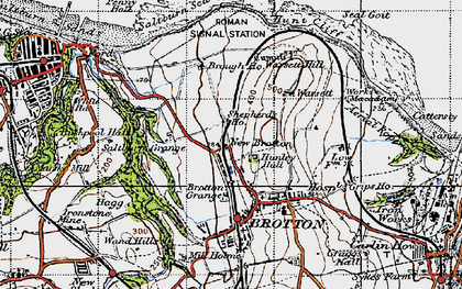 Old map of New Brotton in 1947