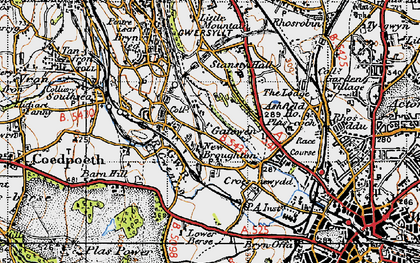 Old map of New Broughton in 1947