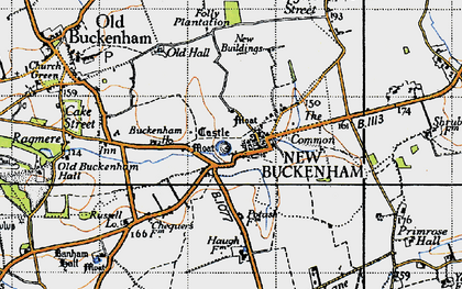 Old map of New Buckenham in 1946