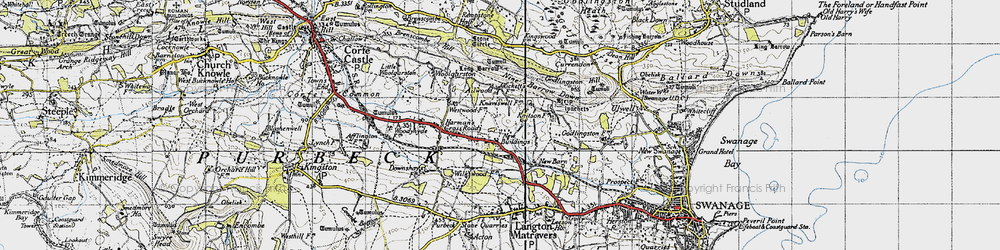 Old map of New Buildings in 1940
