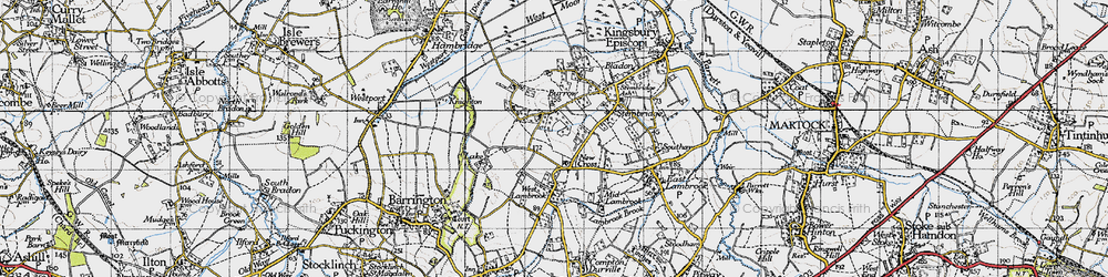 Old map of New Cross in 1945