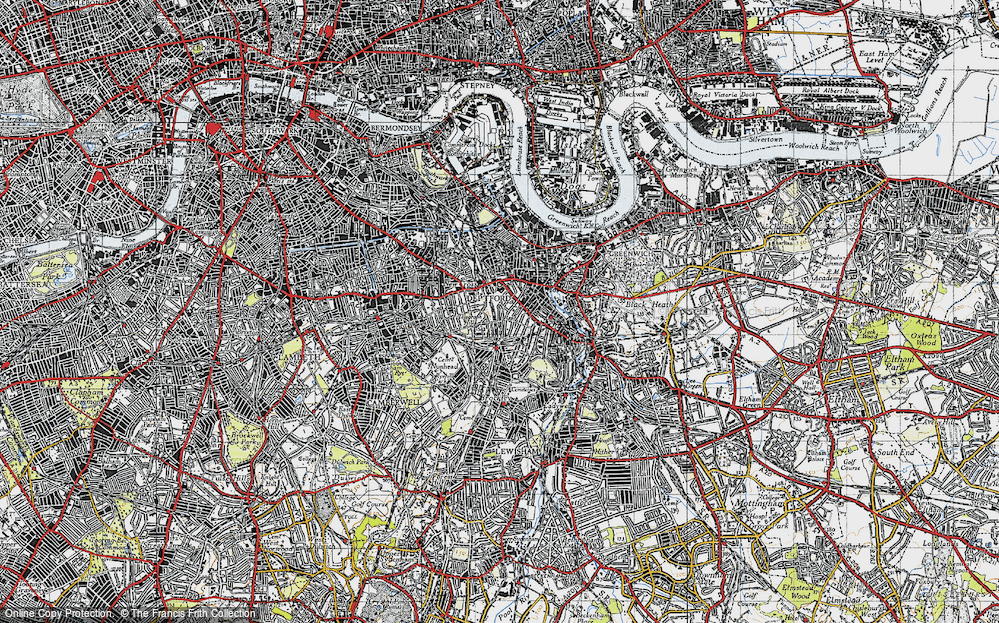 Old Map of New Cross, 1946 in 1946
