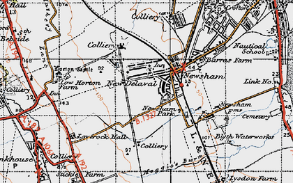Old map of New Delaval in 1947
