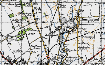 Old map of New Earswick in 1947